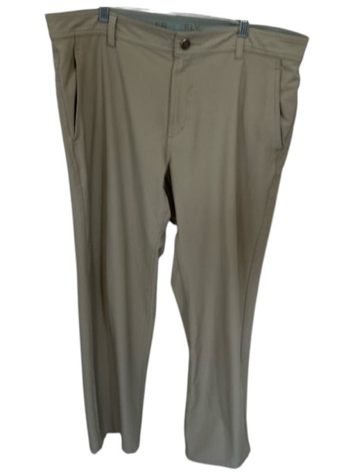 Free Fly Size 36X30 Khaki Polyester Blend Athletic Men's Pants Khaki / 36X30