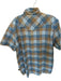 Howler Bros. Size L Blue & Tan Nylon Blend Plaid Snap Buttons Men's Shirt Blue & Tan / L