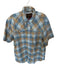 Howler Bros. Size L Blue & Tan Nylon Blend Plaid Snap Buttons Men's Shirt Blue & Tan / L