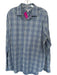 Peter Millar Size L Blue & Red Polyester Blend Plaid Button Down Men's Shirt Blue & Red / L
