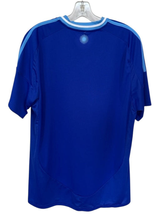 Adidas Size XL Navy & Blue Polyester Soccer Athletic Men's T-Shirt Navy & Blue / XL