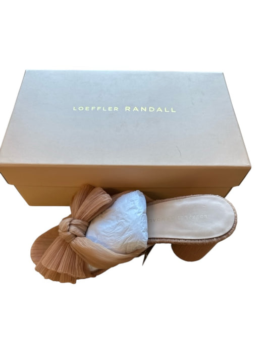 Loeffler Randall Shoe Size 8.5 Blush Canvas Pleated Bow Block Heel Mules Blush / 8.5