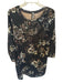 RANNA GILL Size M Black & Green Polyester Long Sleeve Flowers Cut Outs Dress Black & Green / M