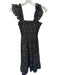 Hill House Size S Black & Purple Cotton Flutter Sleeves smocked Flowers Dress Black & Purple / S