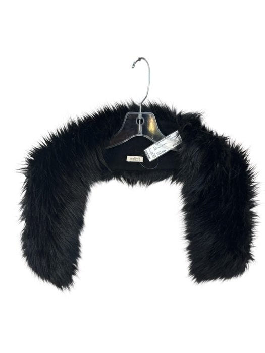 J. Crew Black Faux Fur scarf Black / One Size