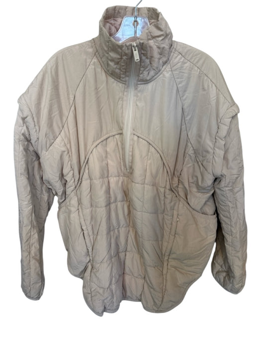 FP Movement Size S Blush Nylon Quilted Half Zip Athletic Jacket Blush / S