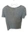 Sundays Size S White & Black Linen Short Sleeve Striped V Neck Top White & Black / S