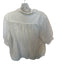 The Great Size 2/M Cream Organic Cotton Short Sleeve Eyelet Button Down Top Cream / 2/M