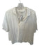 The Great Size 2/M Cream Organic Cotton Short Sleeve Eyelet Button Down Top Cream / 2/M