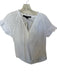 Veronica Beard Size M White Cotton Flutter Sleeves Buttons Ruffle collar Top White / M