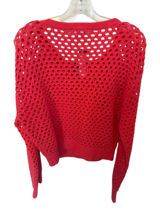J. Crew Size S coral Cotton Loose Knit Long Sleeve Sweater coral / S