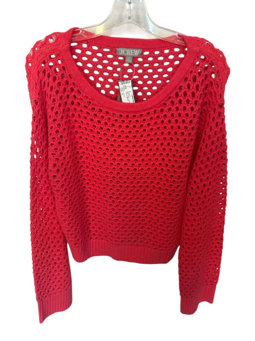 J. Crew Size S coral Cotton Loose Knit Long Sleeve Sweater coral / S