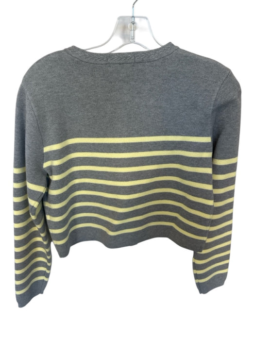 Scotch & Soda Size S Gray & Yellow Viscose Blend Long Sleeve Striped Jacket Gray & Yellow / S