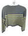 Scotch & Soda Size S Gray & Yellow Viscose Blend Long Sleeve Striped Jacket Gray & Yellow / S