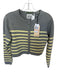 Scotch & Soda Size S Gray & Yellow Viscose Blend Long Sleeve Striped Jacket Gray & Yellow / S