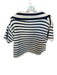 Tuckernuck Size S White & Navy Cotton Short Sleeve Striped Knit Collar Sweater White & Navy / S