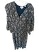 LAIA Size 6 Navy & Peach Long Wide Sleeve Kaleidoscope Elastic Waist Dress Navy & Peach / 6