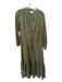 India Collection Emerson Fry Size M Olive Green Cotton Long Balloon Sleeve Dress Olive Green / M