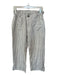 Emerson Fry Size M Gray & White Linen High Waist Striped Pants Gray & White / M