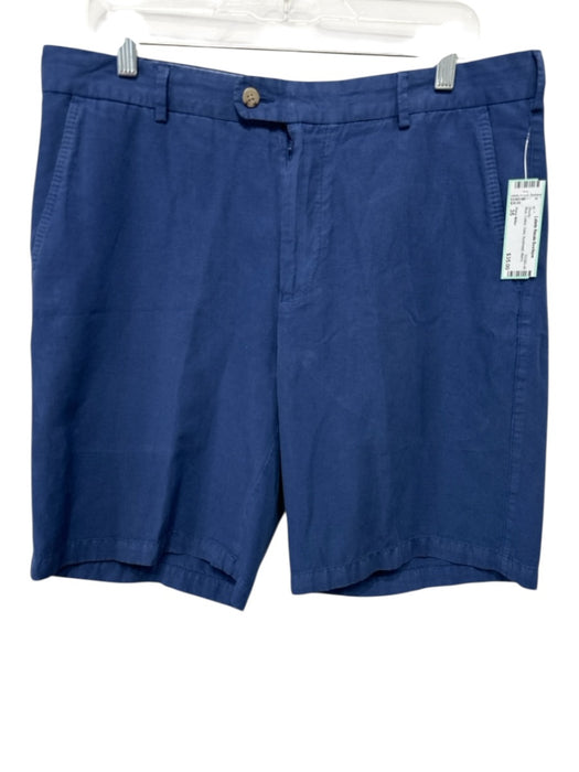 Peter Millar Size 35 Blue Cotton Solid Men's Shorts Blue / 35