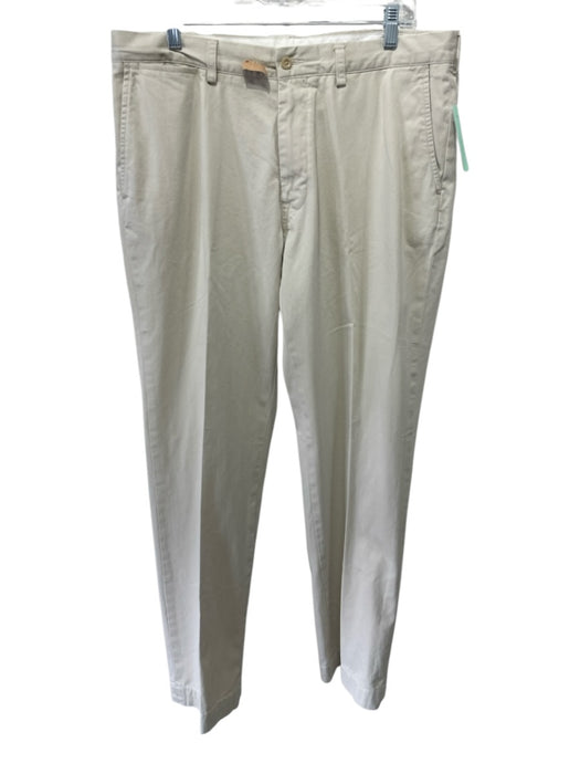 Polo Size 36 Beige Cotton Solid Men's Pants Beige / 36