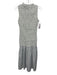 J Crew Size XS Navy Blue & White Cotton Sleeveless Polka Dot Smocked Maxi Dress Navy Blue & White / XS