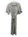 C/Meo Collective Size 8 Black & Beige Viscose Blend Short Bubble Sleeve Jumpsuit Black & Beige / 8