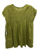 Trina Turk Size Small Olive Green Cotton Sleeveless Gathered Front Tie Top Olive Green / Small
