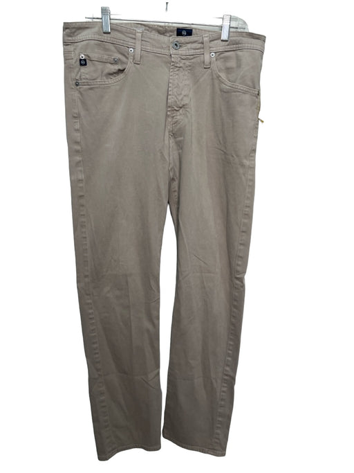 AG Size Est 34 Tan Cotton Blend Solid Khakis Men's Pants Est 34