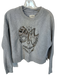 Zadig & Voltaire Size XS Gray & Silver Cotton Embroidered Beaded Sweatshirt Gray & Silver / XS