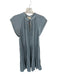 Zadig & Voltaire Size S Slate Blue Polyester Flutter Sleeves V Neck Dress Slate Blue / S