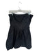 Amanda Uprichard Size L Black Polyester Strapless Back Zip Bustier Top Dress Black / L