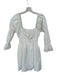 Greylin Size XS White Cotton Long Balloon Sleeve Elastic Waist Dress White / XS
