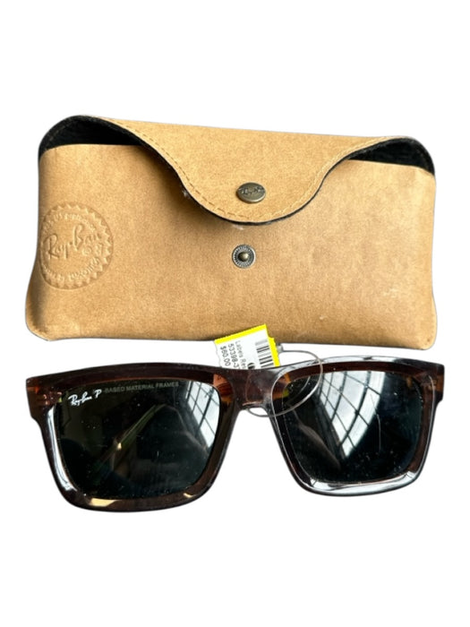 Ray Ban Brown Acetate Rectangle Sunglasses Brown