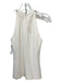 L'agence Size XS Off White Viscose Sleeveless Solid Back Zip High Round Neck Top Off White / XS