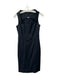 D&G Dolce & Gabbana Size XS Black Sleeveless Pleated Midi Back Slit Dress Black / XS