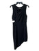 Donna Mizani Size Medium Black Rayon Blend Sleeveless Cut Out Midi Dress Black / Medium