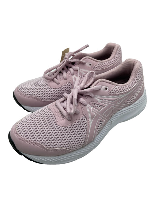 Asics Shoe Size 5.5 Pink & White Nylon Lace Up Running Mesh Low Top Sneakers Pink & White / 5.5