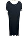 Theory Size L Black Viscose Blend slinky Short Sleeve Round Neck Maxi Dress Black / L