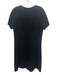 Theory Size L Black Triacetate Blend Short Sleeve High Neck Darted Shift Dress Black / L