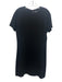 Theory Size L Black Triacetate Blend Short Sleeve High Neck Darted Shift Dress Black / L