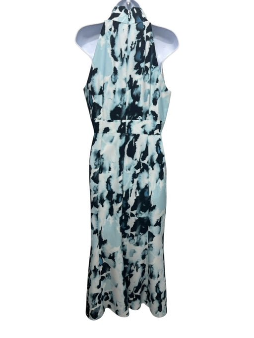 16ARLINGTON Size 12 Light Blue, White & Black Polyester Blend Sleeveless Dress Light Blue, White & Black / 12