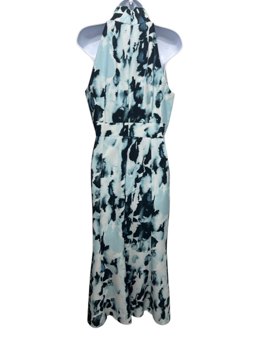 16ARLINGTON Size 12 Light Blue, White & Black Polyester Blend Sleeveless Dress Light Blue, White & Black / 12