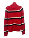 Marni Size 46/10 Red, White & Black Virgin Wool Rib Knit Turtleneck Sweater Red, White & Black / 46/10