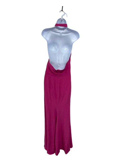 Alexander McQueen Size 46 Hot pink Viscose Blend Halter Neck Floor Length Gown Hot pink / 46