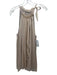 Elie Tahari Size Large Dusty Rose Silk Blend Sleeveless Gold Bead Neck Tie Top Dusty Rose / Large
