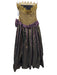Eugene Alexander Size 10 Gold, Purple & Black No Fabric Tag Taffeta Striped Gown Gold, Purple & Black / 10