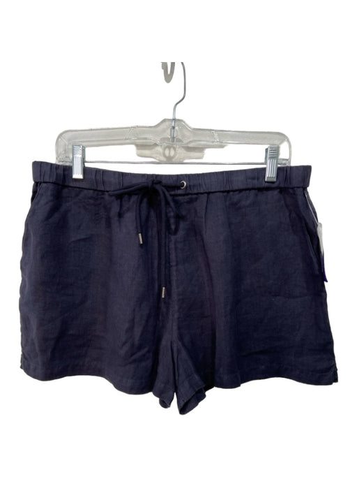 Standard James Perse Size 3/L Navy Linen Drawstring Waist Pockets Shorts Navy / 3/L