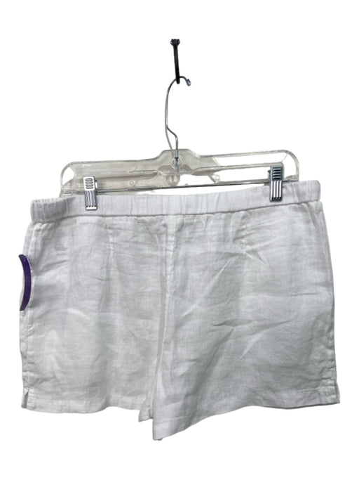 Standard James Perse Size 3/L White Linen Drawstring Waist Pockets Shorts White / 3/L