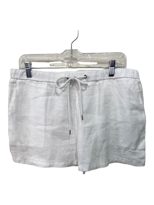 Standard James Perse Size 3/L White Linen Drawstring Waist Pockets Shorts White / 3/L